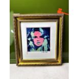 Andy Warhol 1984 "Brigitte Bardot" Numbered Lithograph, Plate Signed. Ornate framed.