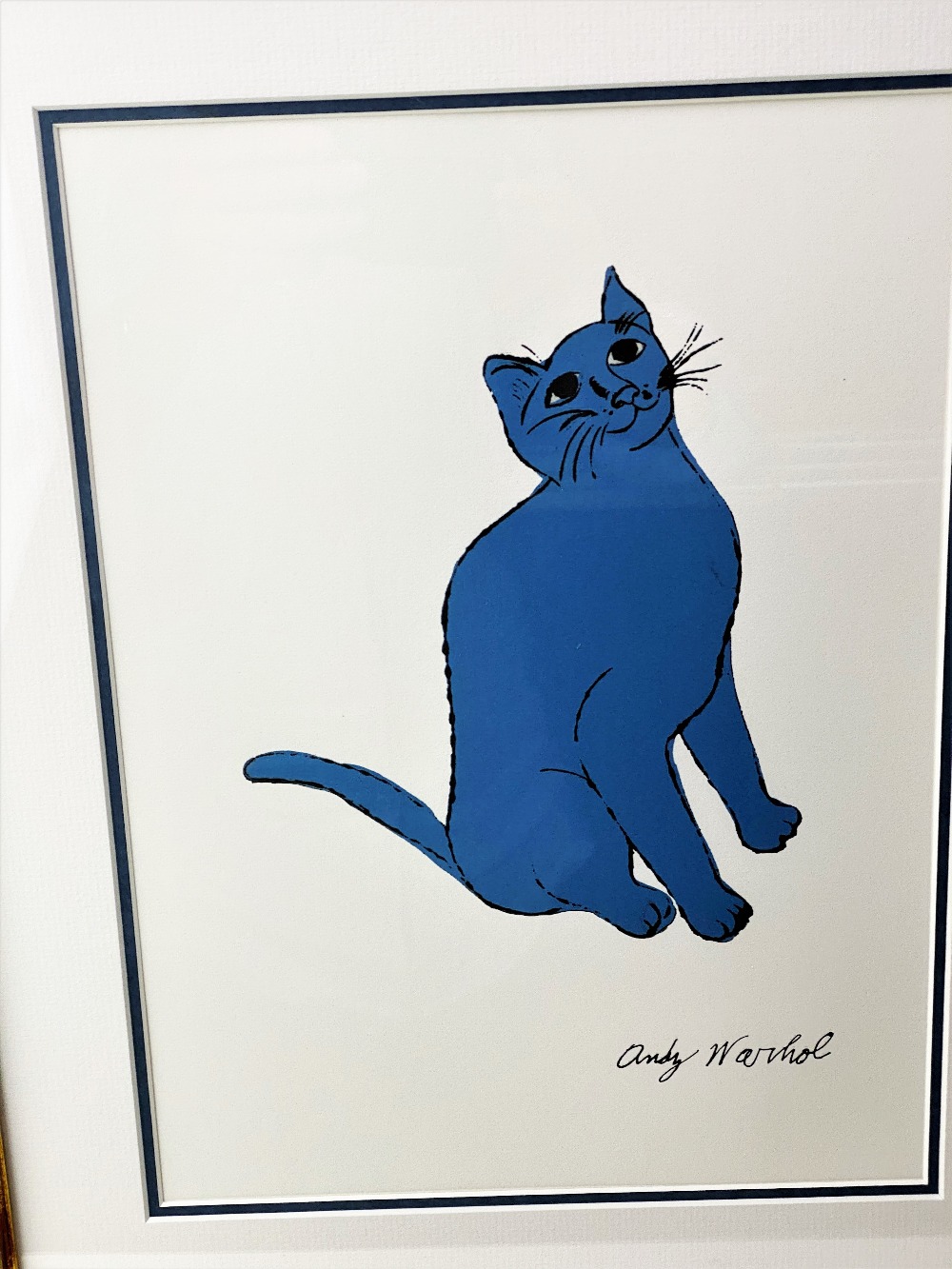 Andy Warhol (1928-1987) “Blue Sam” Lithograph, Ornate Framed. - Image 4 of 4