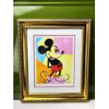 Andy Warhol (1928-1987) “Mickey” Numbered Lithograph, Ornate Framed.