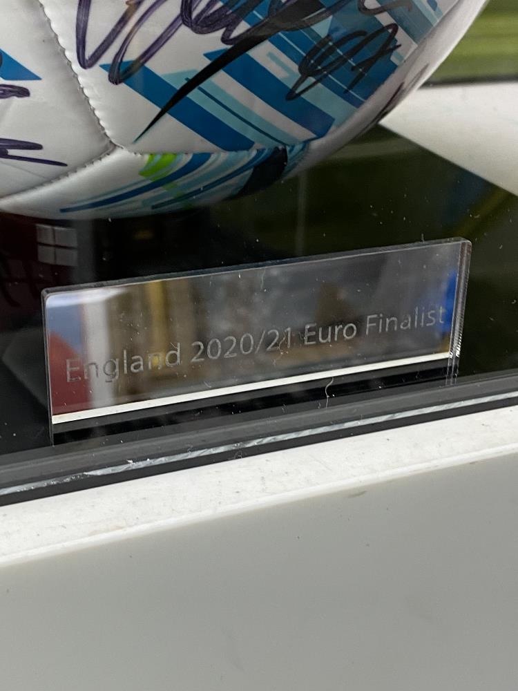 England European Finalists Signed 2020 Football & Case - Image 6 of 7