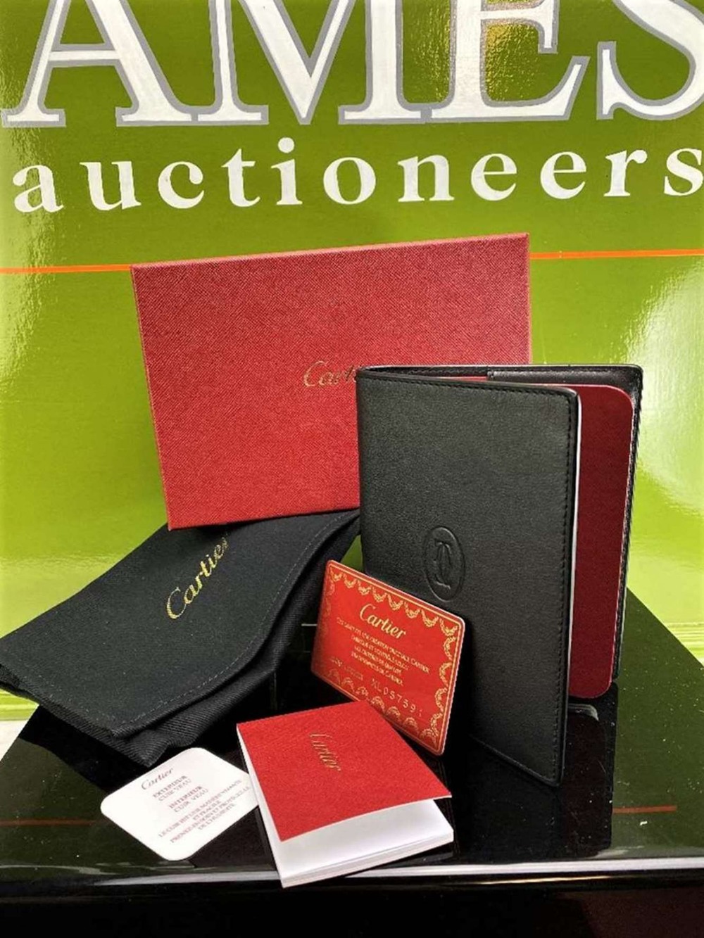 Cartier -New Example Leather Jotter/Notebook With Pencil/Credit Card Storage