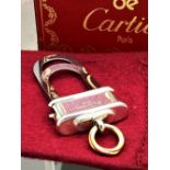 Cartier Paris -Extremely Rare Sterling Silver 925 & Gold Key Ring / Money Clip