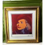 Andy Warhol (1928-1987) “Ingrid Bergman” Numbered Lithograph 37/100, Ornate Framed.