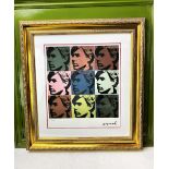 Andy Warhol (1928-1987) “Warhol Self Portrait x 4” Numbered #15/100 Lithograph, Ornate Framed.