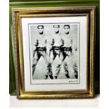 Andy Warhol (1928-1987) “Triple Elvis” Castelli NY Original Numbered Lithograph 52/100, Ornate Frame