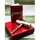 Cartier Paris Solid Silver Vintage Cork Screw