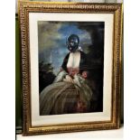 Banksy "BDSM" Print , Ornate Framed