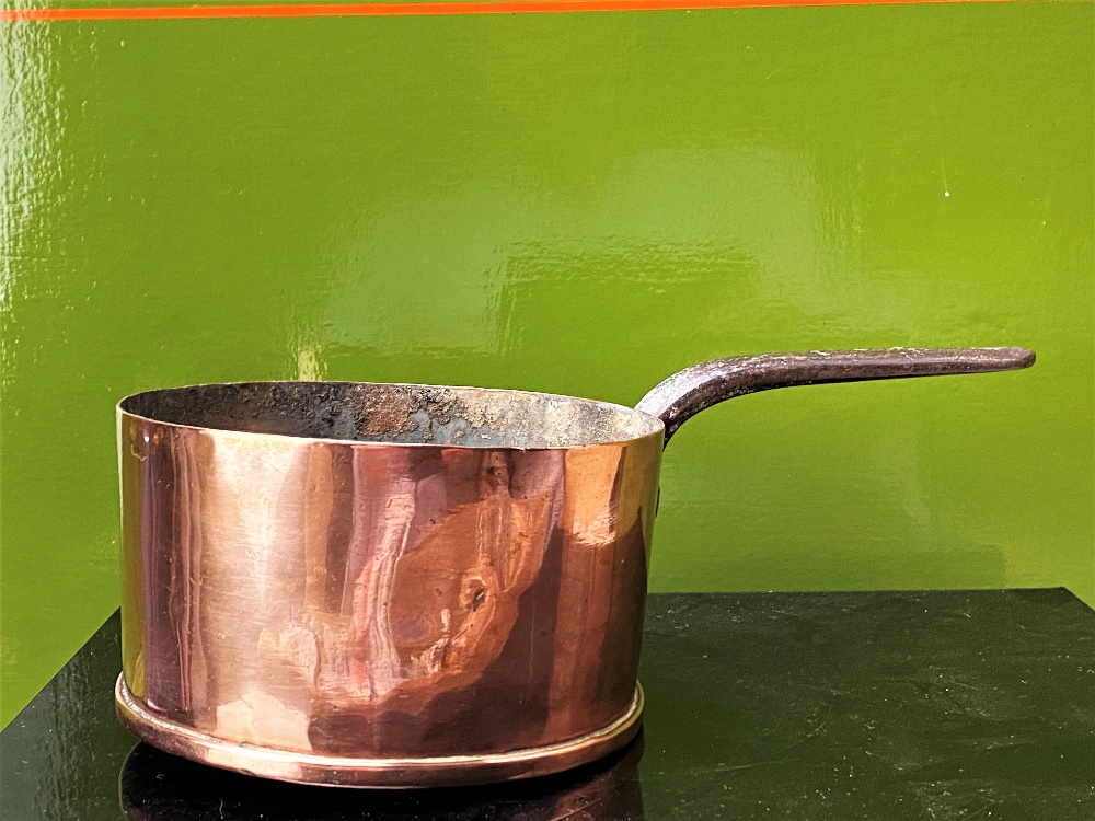 French Vintage Lined Copper Pan - Image 2 of 3