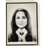 JJ Adams Kate Middleton Professionally Framed/Wishbone Edition