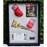 WITHDRAWN FROM SALE Muhammad Ali & Joe Frazier Signed Life Magazine "Fight of The Century" Montage