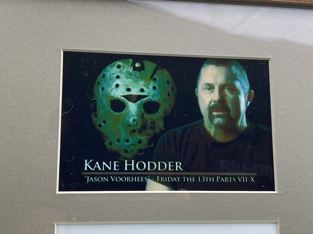 Signed 3D Friday the 13th Jason Display With Mask & Machete led lighting - Image 3 of 6