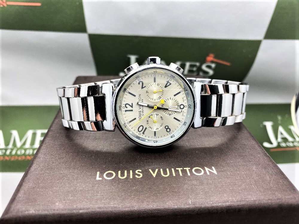 Louis Vuitton Tambour Chronograph 40mm Unisex Watch Plus Case - Image 8 of 9