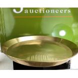 Large Contemporary Gold Finish Trinket/Fruit Tray/Display