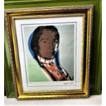 Andy Warhol-(1928-1987) "The American Indian"Castelli NY Original Numbered Lithograph #41/100, Ornat