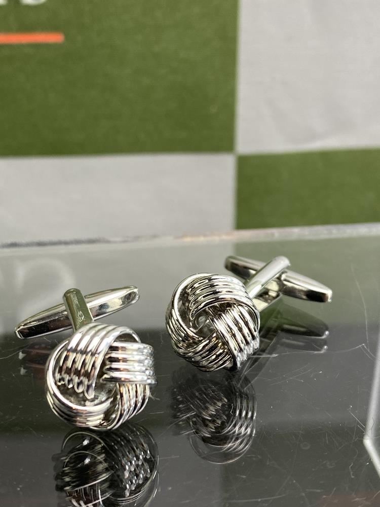 Vintage Pair of Silver Plated Cufflinks - Image 2 of 2