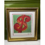 Andy Warhol (1928-1987) "Dollar" Leo Castelli- New York Numbered Ltd Edition of #98/100 Lithograph,