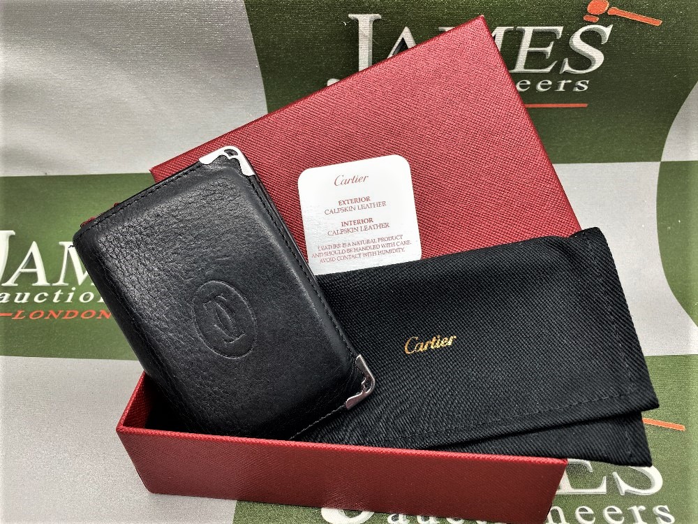 Cartier Paris Wallet Card Holder Leather Example