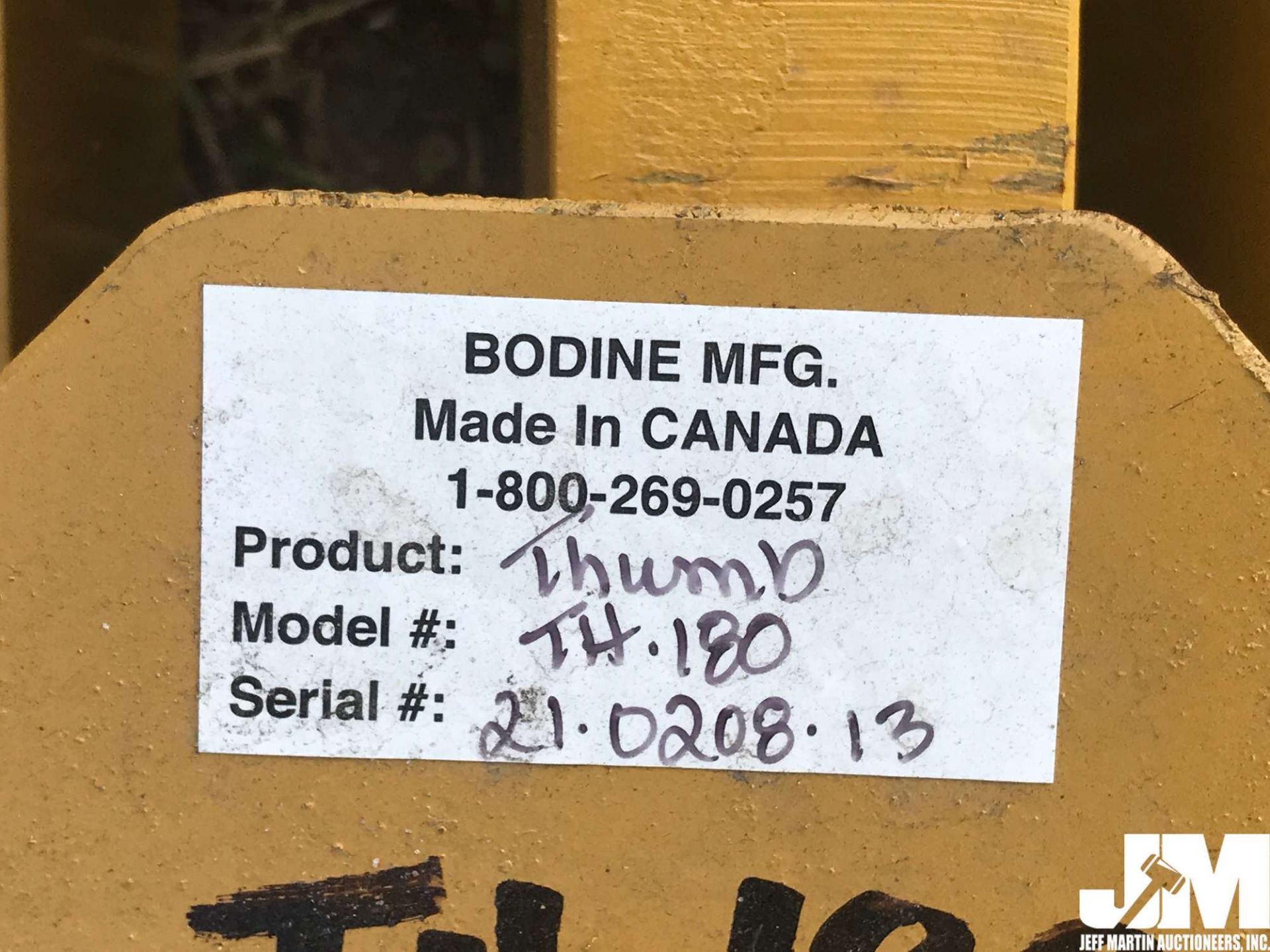 (UNUSED) BODINE TH-180 SN: 21-0208-13 UNIVERSAL THUMB - Image 2 of 2