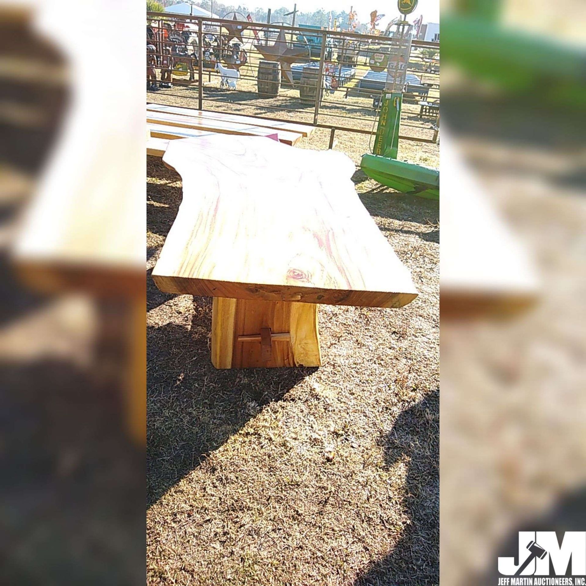 8' TEAK SLAB TABLE