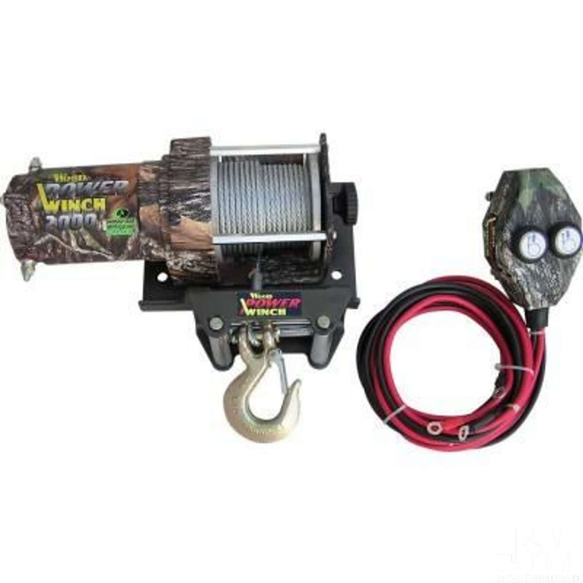 2000# ATV WOOD POWER WINCH - ATV WINCH - CAMO