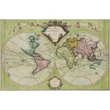 Weltkarte - - Guillaume Delisle. Mappe-Monde. Dreßé sur les Observations de