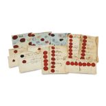 Siegel - - Sammlung von 68 Siegeln und drei gesiegelte Briefe aus Konstantinopel mit zusamme