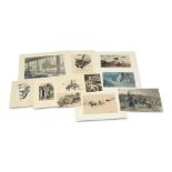 2. Weltkrieg - - Bedeutende Sammlung von über 200 Zeichnungen eines deutschen Kriegsgefa