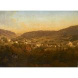 Alexandre Raulin (Frankreich (19. Jh.))Landschaftliche Dorfansicht. 1855. Öl a