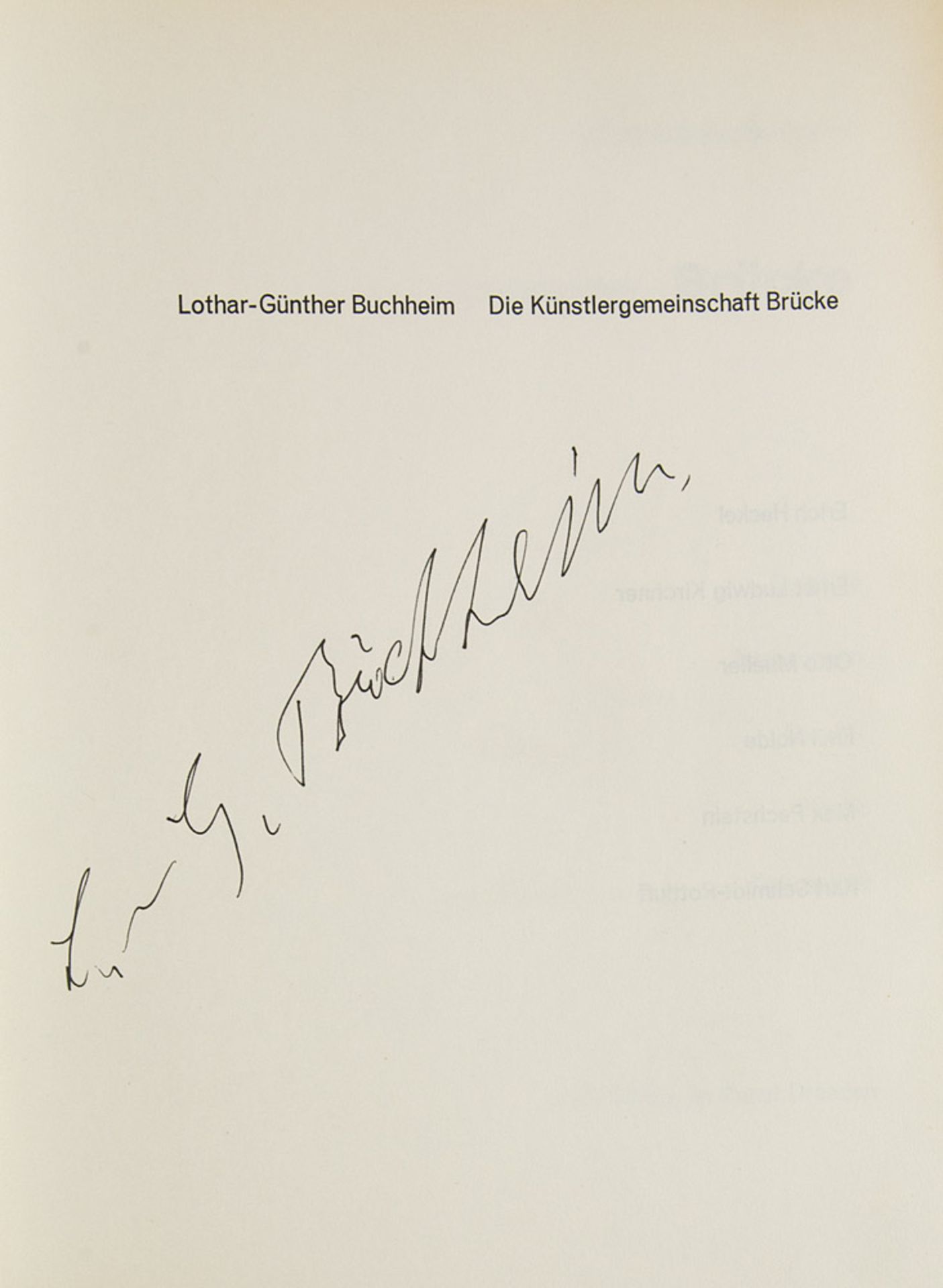 Erich Heckel. Maschinenschriftlicher Brief mit eigenhändiger Unterschrift. 13. Jan. 1964 (E