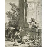 Fabeln - - Jean-Baptiste Oudry (nach). 5 Kupferstiche nach Oudry aus Fables de La