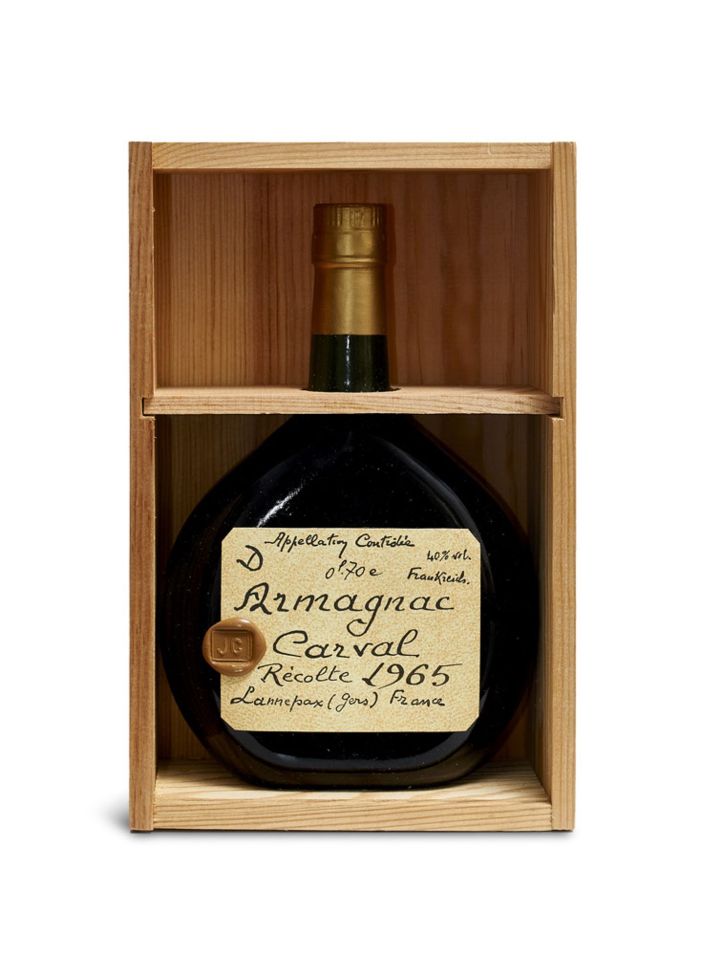 Spiritiuosen - Armagnac - - Armagnac Carval 1965. Lannepax France. Mit Wachssiegel mi