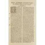 Aurelius Augustinus. De Civitate Dei libri XXIII. Mit großer Holzschnitt-Titelvignette,