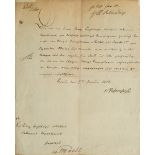 Gerhard von Scharnhorst. Brief mit eigenhändiger Unterschrift des preußischen Generals un