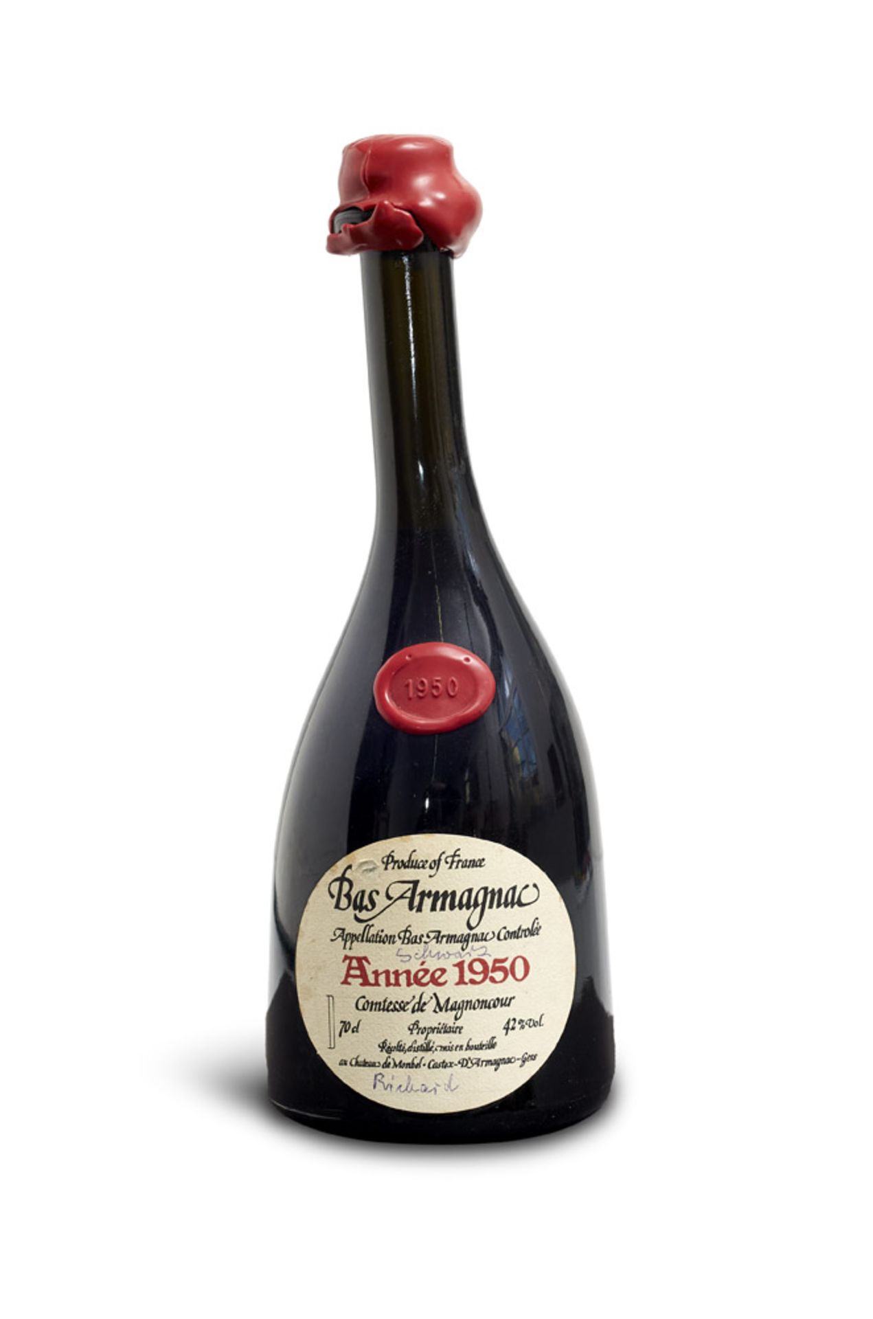 Spiritiuosen - Armagnac - - Bas Armagnac, Année 1950, Comtesse de Magnoncour. Mit Wa