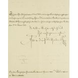 Friedrich III. von Preußen. Brief m. eigh. Unterschrift u. Empfehlungsformel. Berlin, 13.Ju