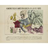 Humoristische Karte von Europa im Jahre 1870. - Hg. v. Verlag Reinhold Schlingmann, Berlin, Schnell