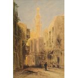 Eduard Hildebrandt (1818 Danzig - 1868 Berlin)Cairo. (Um 1860). Aquarell u. Fed