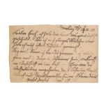 Gerhard Marcks. Eigenhändige Postkarte mit Unterschrift (Monogramm) des Bildhauers an den M