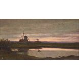 Ernst Oskar Simonson-Castelli (1864 Dresden - 1929 ebenda)Windmühle. Öl auf L