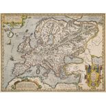 Europa - - Sammlung von 5 kolorierten Karten. Verschiedene Techniken: Kupferstich und