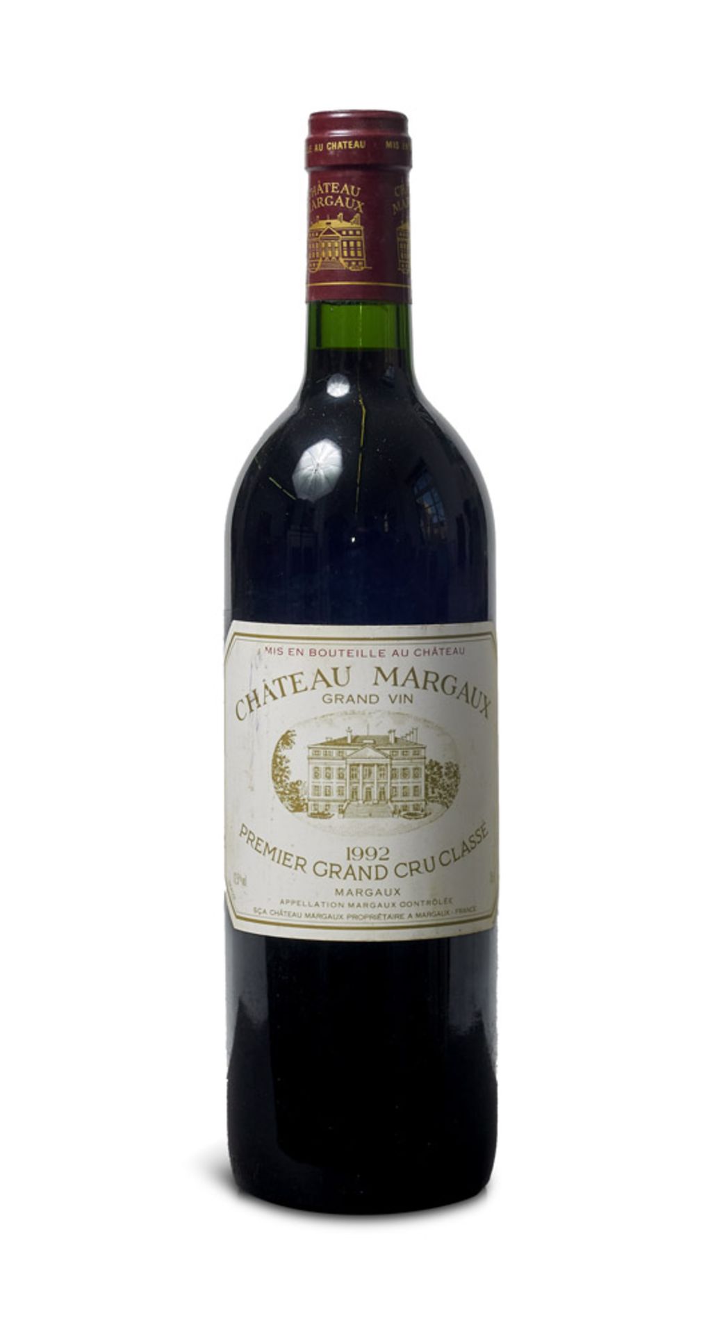 Spiritiuosen - Wein - - Chateau Margaux. Premier Grand Cru Classé 1992. (into neck).