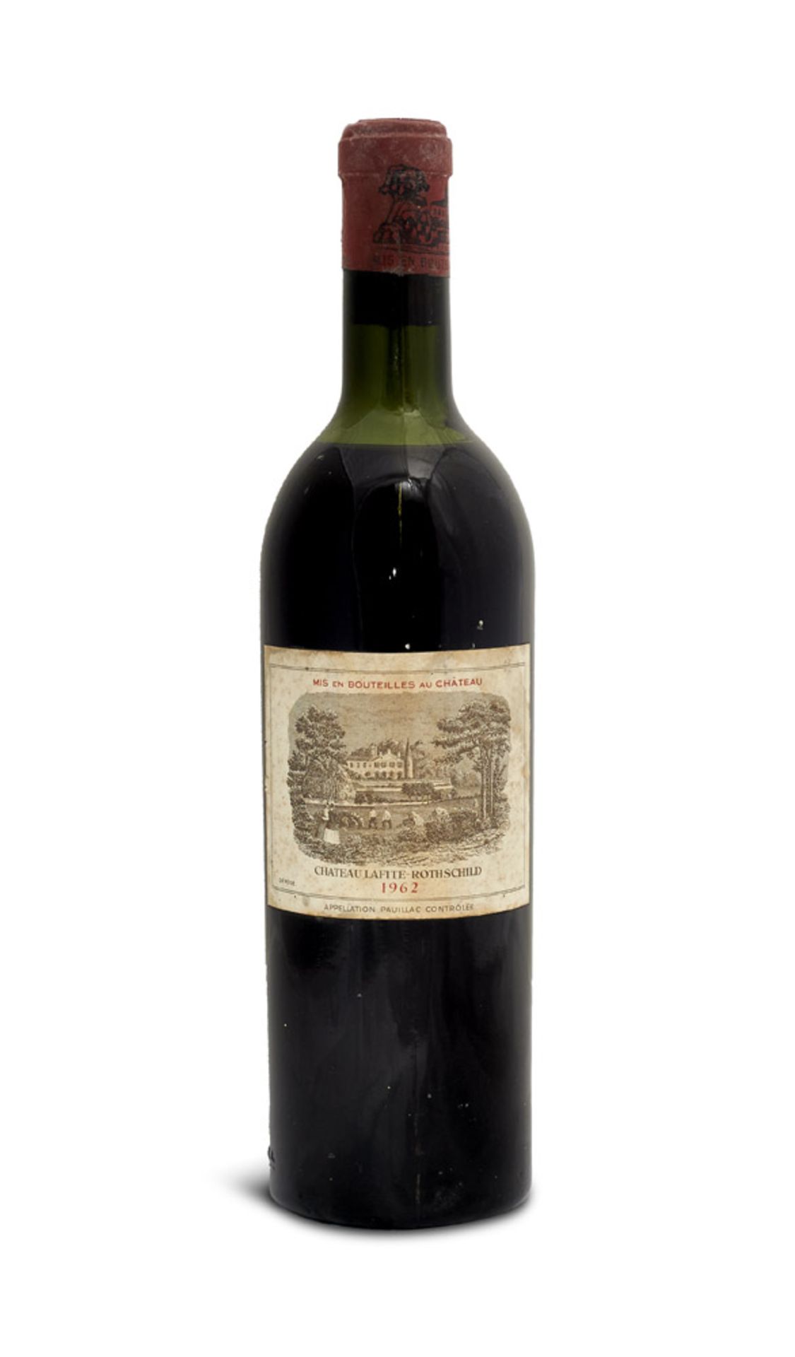 Spiritiuosen - Wein - - Chateau Lafite -Rothschild 1962, Pauillac. (upper mid shoulde