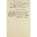 Paul von Hindenburg. Eigenhändige Beurteilung mit Unterschrift, 1. Dezember 1909. 1 Seite,