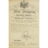 Preußen - - Kaiser Wilhelm II.. Bestallungurkunde für Dr. jur Friedrich Wilhelm