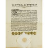 Numismatik - - Einblattdruck im Namen des Kurfürsten Ferdinand Maria von Bayern (1636-1676)