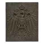 Relief aus Metall mit reliefplastischer Darstellung des Reichsadlers des Preußisch-Deutschen Kaise