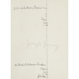 Fluxus - - Joseph Beuys. (1921 Krefeld