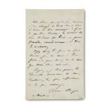Victor Hugo. Eigenhänder Brief mit
