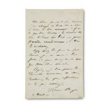 Victor Hugo. Eigenhändigerer Brief mit