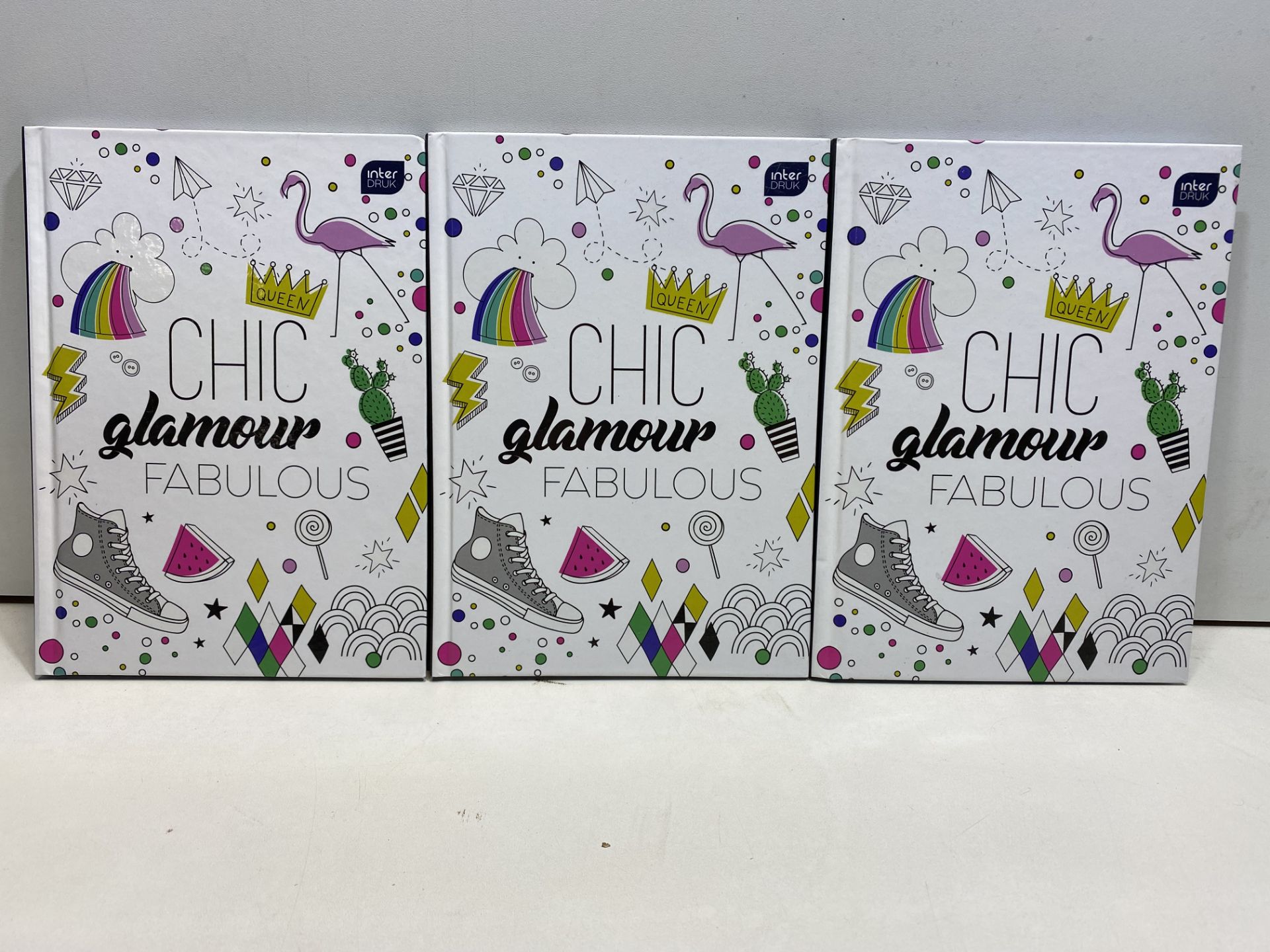 3 x "Chic Glamour Fabulous" White Grid Notepad | 5902277221636 - Image 2 of 4